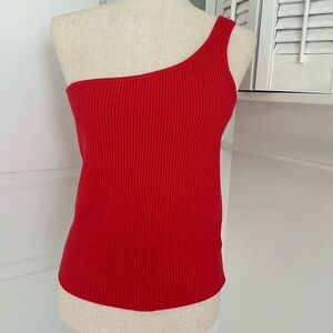 House of Harlow Pink Asymmetrical One-Sleeve Top – Bold & Chic 🎀